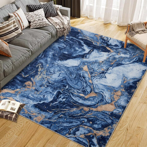 Χαλί Boho Vintage 5'x7' – Μαλακό Μοντέρνο Αφηρημένο Σχέδιο, Πλενόμενο στο Πλυντήριο, 1