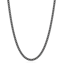 Collana da uomo in acciaio inossidabile color argento con catena a maglie cubane placcate in oro 14 carati, larghezza 3,5/4/5 mm, lunghezza