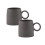 Σετ 2 Ίσιες Κούπες Bico Reactive Glaze Dark Grey, Κατάλληλες για φούρνο μικροκυμάτων και 1