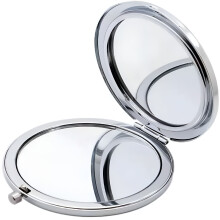 Vergrootglas compact spiegeltje voor in de handtas, opvouwbaar mini-zakspiegeltje met dubbelzijdige zijden, perfect voor in de handtas, broekzak en