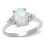 Opal Round Ring for Womens Natural Ring Engagement Ring Blue Gemstone Ring 2