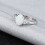 Opal Round Ring for Womens Natural Ring Engagement Ring Blue Gemstone Ring 5