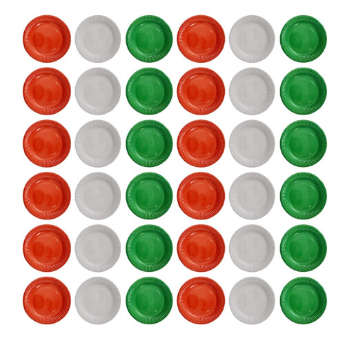 60 piatti di carta usa e getta per Natale (rosso/verde/bianco) 2