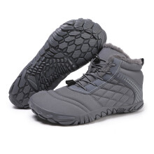 Men's Ankle Winter Boots Faux Fur Lining Waterproof Warm Snow Boots Booties with Memory Foam