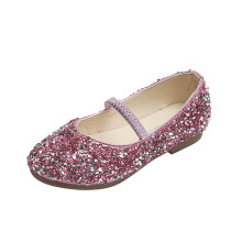 Sandali Princess Jelly per bambine, suola morbida e antiscivolo, scarpe pre-camminatori in pelle con paillettes, blu – Compatibile con 2025Fashion