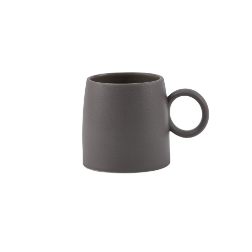 Σετ 2 Ίσιες Κούπες Bico Reactive Glaze Dark Grey, Κατάλληλες για φούρνο μικροκυμάτων και 2