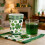 Service de table vert à motif trèfle pour la Saint-Patrick (16 pièces) 6