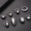 Bunte Cocktailringe, Sterlingsilber, Opal-Diamant 4