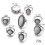 Bunte Cocktailringe, Sterlingsilber, Opal-Diamant 3