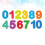 OUNONA Nummer Muursticker Diverse Kleuren 1 Set 1