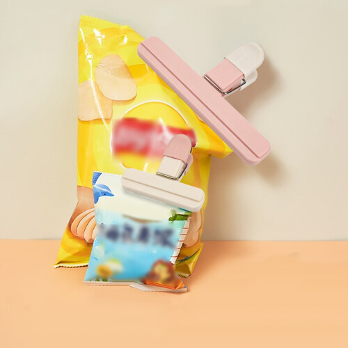 Pink chip clips for food storage 6-inch 2