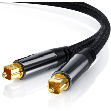 Cavo audio ottico digitale SPDIF in fibra ottica per TV, soundbar, amplificatori a 5.1/7.1 canali, placcato oro, lunghezze da 1 m a 15 m.