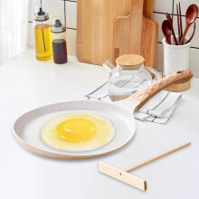 Padella antiaderente per crêpes, tortilla, piastra portatile, padella rotonda per dosa con spargitore per piano cottura, 6 pollici
