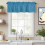 Cortina de varão azul oceano moderno, 42x18 polegadas, compatível com varões de cortina padrão. 2