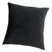 Almofada decorativa lisa de veludo - Preta 60x60cm