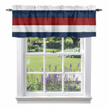 Navy vintage barn wood valance 54x18 in rod pocket