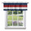 Cortinas rústicas de madeira rústica azul-marinho estilo celeiro, 54x18 polegadas, com bolso para varão, ideais para cozinha, quarto, banheiro e 1