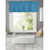 Cortina de varão azul oceano moderno, 42x18 polegadas, compatível com varões de cortina padrão. 8