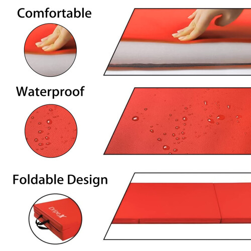 Red Thick Folding Gymnastics Exercise Mat for Home Gym 2