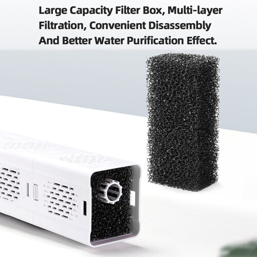Φίλτρο ενυδρείου 15W με ροή 1000L/H, ρυθμιζόμενη ροή αέρα, αθόρυβη εσωτερική αντλία 1