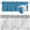Cortina de varão azul oceano moderno, 42x18 polegadas, compatível com varões de cortina padrão. 5