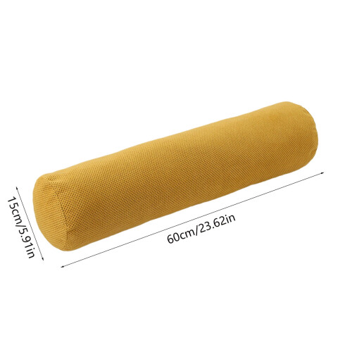 Rund sidepute i fløyel og perlebomull, 60x15 2