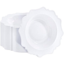 Witte plastic kommen van 355 ml – verpakking van 60 stuks
