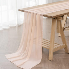 Peach Chiffon Table Runner 12 x 118 in