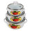 Set di 3 piccole pentole smaltate multiuso a riscaldamento uniforme 7