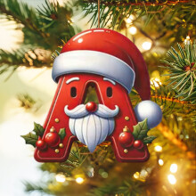 26 decorazioni natalizie con iniziali per albero di Natale, ciondoli fai da te con nomi per feste invernali
