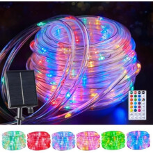 Solar lichtsnoer van 12 meter met 100 LED's, IP65 waterdicht