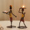 3-Piece Black Iron Retro Candle Holders 3