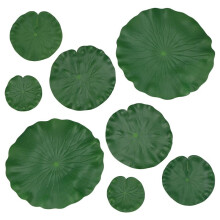 Artificial Floating Foam Lotus Leaves Decor for Pond Aquarium and Stage Realistic Lotus Foliage Green Plant for Fish Pool Decoration Pack Of 8, 4