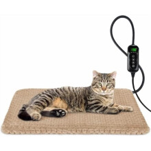 Cuccia riscaldata per gatti, impermeabile, con temperatura regolabile e timer, compatibile con cani e gatti.