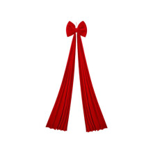 Fiocco natalizio in velluto bordeaux, design oversize per albero e confezioni regalo, elegante tocco festivo