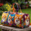Weekender Bag Cotton Quilted Duffel Small16x8x8in 7