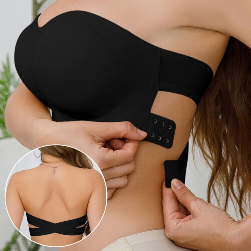 Σουτιέν HEVIRGO Invisible – Half Cup, με καμπύλη, χωρίς τιράντες, αντιολισθητικό, με πλαϊνά 2