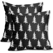 Housses de coussin sapin de Noël 45 x 45 cm, lot de 2