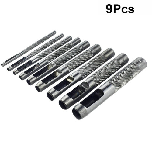 FRCOLOR9Pcs Ηλεκτρολυτική Ζώνη Τρυπήματος για Δερμάτινες Τρυπητές Τρυπητών Σμίλης 2