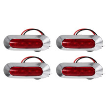 Lichtrode ABS-koplampen voor bestuurders, 4 stuks, 3,7 x 1,3 x 0,4 inch.