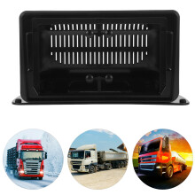 Kit de montaje para radio de coche Double Din, marco de plástico ABS negro para actualización del sistema de sonido de camiones (1 unidad)