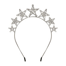 Diadema nupcial con estrella brillante, tocado con diamantes de imitación, accesorios para el cabello para bodas y fiestas para mujeres y niñas.
