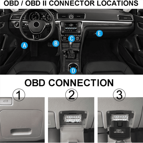 Dash Cam OBD Hardwire Kit 12-24V to 5V/3A 2-Pack 2
