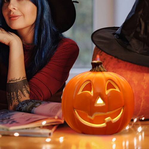 Stor LED-pumpaljus Halloweendekoration 2
