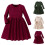 Robe pull à manches longues pour filles, couleur unie, 3-10 ans 1