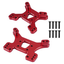 144001 Parte Juego de Tablero de Torre de Choque Delantero y Trasero Accesorios de Repuesto Piezas para 144001 1/14 4WD RC Car, Rojo