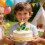 Bougie d'anniversaire verte en chiffres romains 4x7cm 5