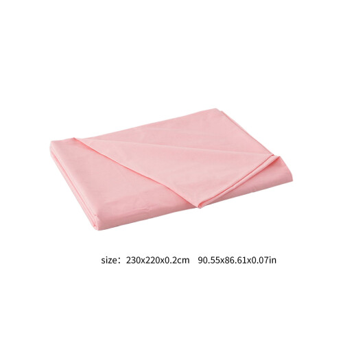 Full Flat Sheet 86.6"x90.5", Soft Brushed Microfiber, Solid Pink, Breathable & Wrinkle-Free, Machine Washable 2