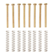 8 Stuks M3X30MM Humbucker Pick- voor Elektrische Gitaar, Schroef en Veren in Hoogte Verstelbaar - Goud