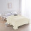 Flannel Throw Blanket Beige Queen Size 4